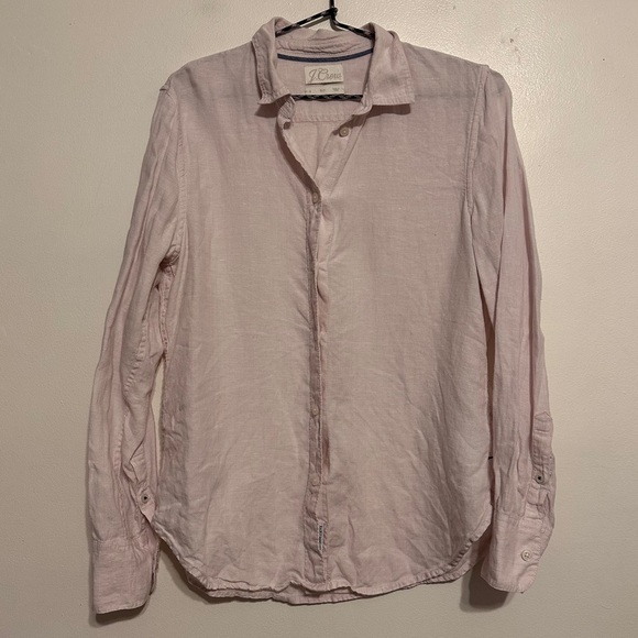J Crew Baird McNutt Linen Slim Fit Button Down Long Sleeve size 6 - Picture 1 of 5